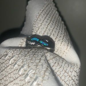 (2for$30)Zircon Black Infinity Ring